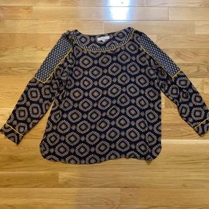 Loft Paisley Long Sleeved Blouse